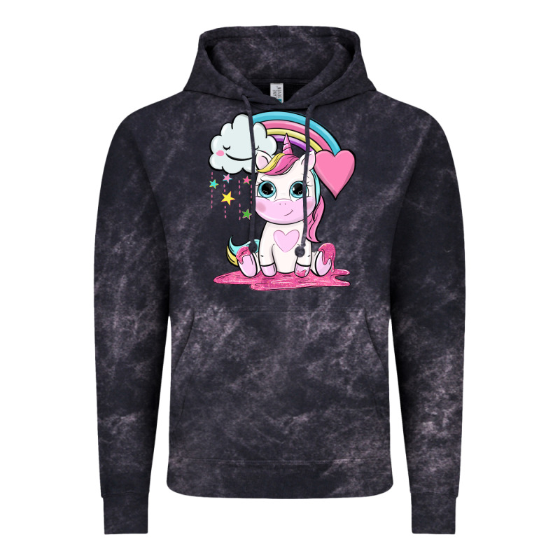 Cute Unicorn And Rainbow Vintage Hoodie by NancyCooperArtShop | Teevron
