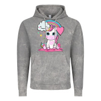 Cloud Rock cute unicorn and rainbow Vintage Hoodie - NancyCooperArtShop