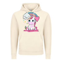 Vintage Artic cute unicorn and rainbow Vintage Hoodie - NancyCooperArtShop