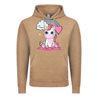 Vintage Coffee cute unicorn and rainbow Vintage Hoodie - NancyCooperArtShop