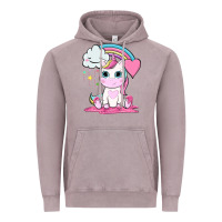 Vintage Zinc cute unicorn and rainbow Vintage Hoodie - NancyCooperArtShop