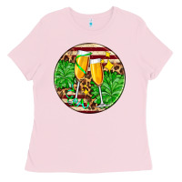 Bubblegum Pink Christmas champagnes Ladies Tee - AdoDesignShop
