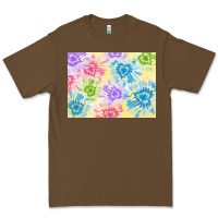 Cacao tie dye heart shaped background 3200x2400 Premium Tee - AdoDesignShop