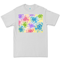 Dove Grey tie dye heart shaped background 3200x2400 Premium Tee - AdoDesignShop