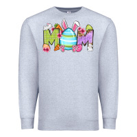 Heather Grey Easter mom Premium Sweatshirt - OliviaCreatesArt