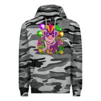 Slate Camo Mardi Gras Pig Premium Hoodie - HowdyJamesFarm