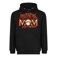 Black blessed baseball mom lightbulb letters Heavyweight Hoodie - OliviaCreatesArt