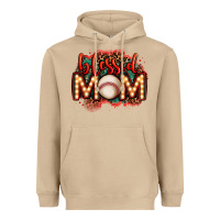Mushroom blessed baseball mom lightbulb letters Heavyweight Hoodie - OliviaCreatesArt