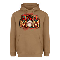 Toasted Coconut blessed baseball mom lightbulb letters Heavyweight Hoodie - OliviaCreatesArt