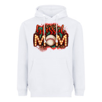 White blessed baseball mom lightbulb letters Heavyweight Hoodie - OliviaCreatesArt
