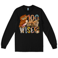 Black 100 days wiser Long Sleeve Tee - RacoonDesign