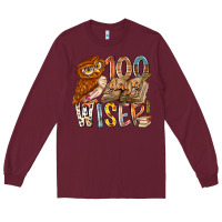 Burgundy 100 days wiser Long Sleeve Tee - RacoonDesign