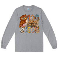 Heather Grey 100 days wiser Long Sleeve Tee - RacoonDesign