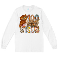 White 100 days wiser Long Sleeve Tee - RacoonDesign
