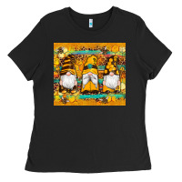 Black western bee gnomes  honeycomb  leopard turquoise wooden serape Ladies Tee - Artiststas