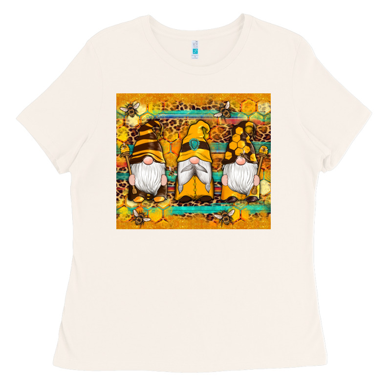 Western Bee Gnomes  Honeycomb  Leopard Turquoise Wooden Serape Ladies Tee by Artiststas | Teevron
