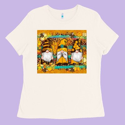 Western Bee Gnomes  Honeycomb  Leopard Turquoise Wooden Serape Ladies Tee Designed By Artiststas