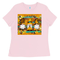 Bubblegum Pink western bee gnomes  honeycomb  leopard turquoise wooden serape Ladies Tee - Artiststas