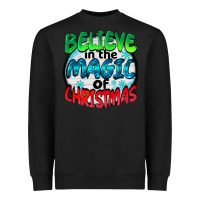 Black believe in the magic of christmas Heavyweight Sweatshirt - BarkalooDesign