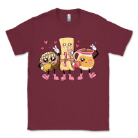 Burgundy mexican pan dulce cartoon characters Classic Tee - MaliasSmallBusiness