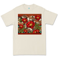 Bone red flower and cactus with cowhide and aztec Premium Tee - Artiststas