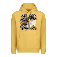 Antique Gold life is better with a pug Premium Hoodie - JahusDesignShop