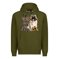 Army Green life is better with a pug Premium Hoodie - JahusDesignShop