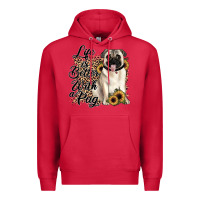 Cardinal life is better with a pug Premium Hoodie - JahusDesignShop