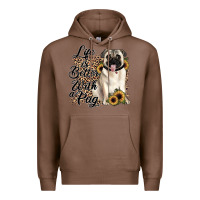 Chestnut life is better with a pug Premium Hoodie - JahusDesignShop
