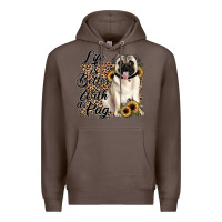 Coffee life is better with a pug Premium Hoodie - JahusDesignShop