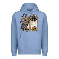 Colony Blue life is better with a pug Premium Hoodie - JahusDesignShop