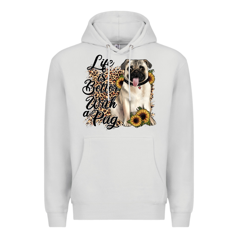 Life Is Better With A Pug Premium Hoodie by JahusDesignShop | Teevron