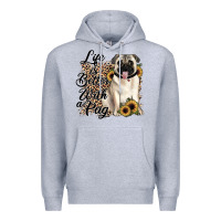 Heather Grey life is better with a pug Premium Hoodie - JahusDesignShop