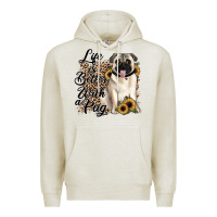 Oatmeal Heather life is better with a pug Premium Hoodie - JahusDesignShop