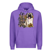 Purple life is better with a pug Premium Hoodie - JahusDesignShop