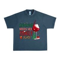 Midnight Navy mommy needs her jingle juice Urban Heavy Tee - MaliasSmallBusiness