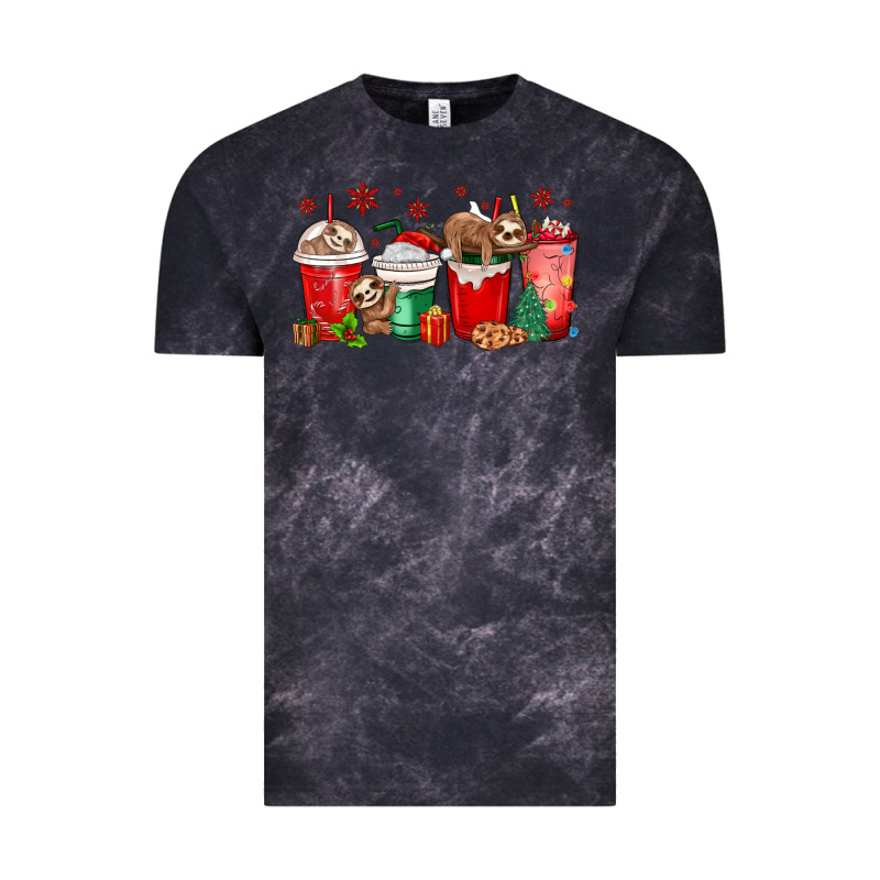Christmas Sloth Coffee Cups Vintage Tee by MaliasSmallBusiness | Teevron