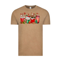 Vintage Coffee christmas sloth coffee cups Vintage Tee - MaliasSmallBusiness
