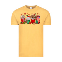Vintage Mustard christmas sloth coffee cups Vintage Tee - MaliasSmallBusiness