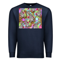 Navy Easter bunnys eggs Premium Sweatshirt - OliviaCreatesArt