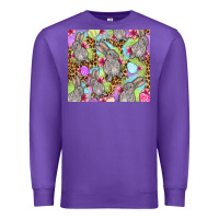 Purple Easter bunnys eggs Premium Sweatshirt - OliviaCreatesArt