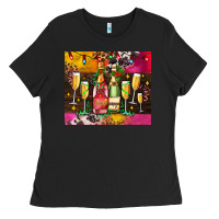Black Christmas champagne bottles and Ladies Tee - AdoDesignShop