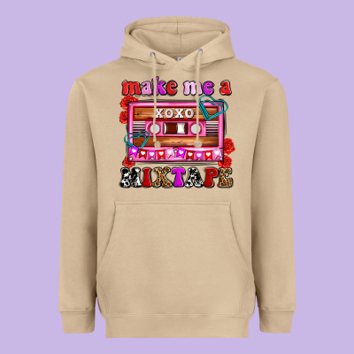 Make Me A Mixtape Olivia Heavyweight Hoodie Designed By Oliviacreatesart