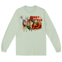 Matcha Merry Christmas Deer Long Sleeve Tee - LillyAllenDesigns