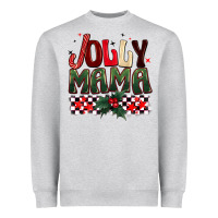Heather Grey Christmas jolly mama Heavyweight Sweatshirt - BarkalooDesign