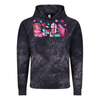 Cloud Black lash hustler with eyelashes coffee cups Vintage Hoodie - NancyCooperArtShop