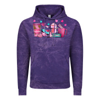 Cloud Purple lash hustler with eyelashes coffee cups Vintage Hoodie - NancyCooperArtShop