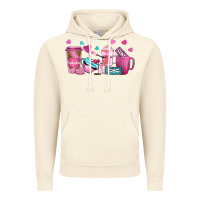 Vintage Artic lash hustler with eyelashes coffee cups Vintage Hoodie - NancyCooperArtShop
