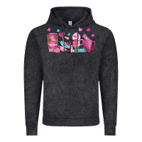 Vintage Black lash hustler with eyelashes coffee cups Vintage Hoodie - NancyCooperArtShop