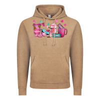 Vintage Coffee lash hustler with eyelashes coffee cups Vintage Hoodie - NancyCooperArtShop